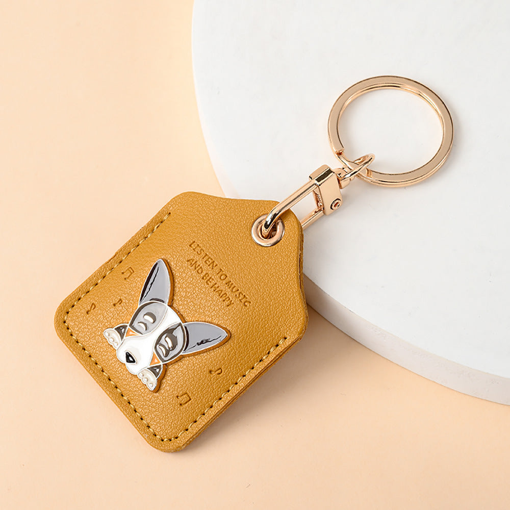 Wholesale Keji Card Case Loss Proof Leather Key Ring